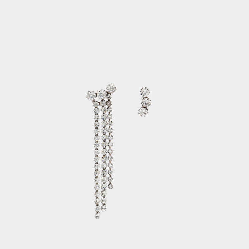 Earrings in Silver/Strass