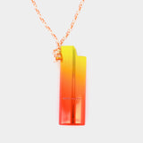 Sautoir Necklace in Orange