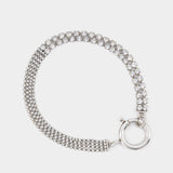 Ras du Cour Necklace in Silver/Strass