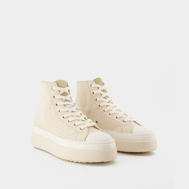 Austen High-Gb Sneakers - Isabel Marant -  Écru - Cotton