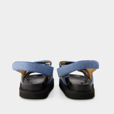 Madee Sandals - Isabel Marant - Cotton - Light Blue