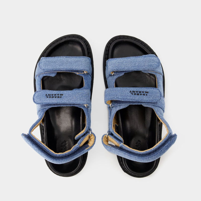 Madee Sandals - Isabel Marant - Cotton - Light Blue