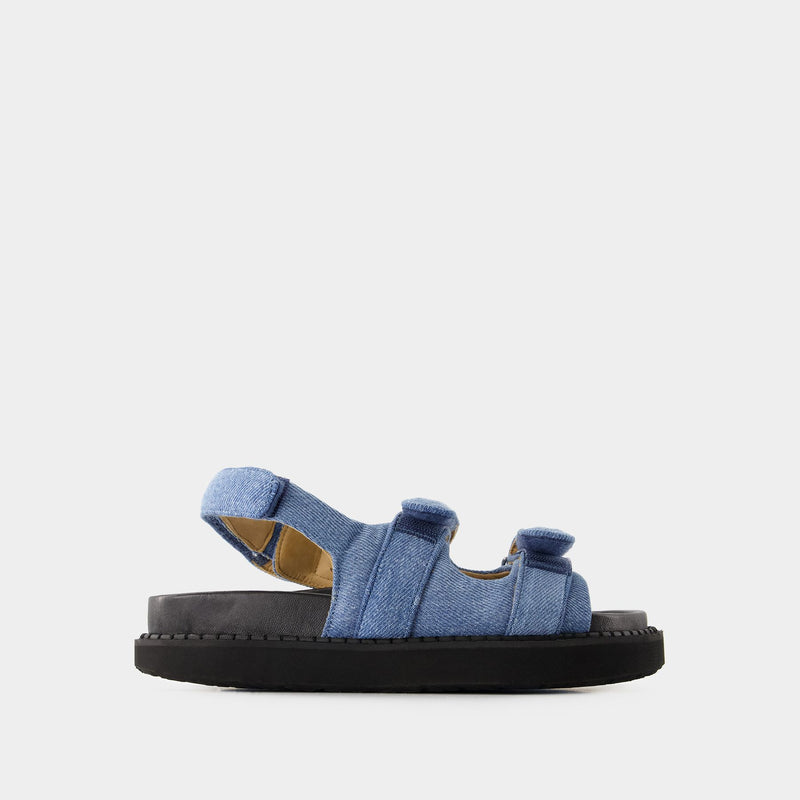 Madee Sandals - Isabel Marant - Cotton - Light Blue