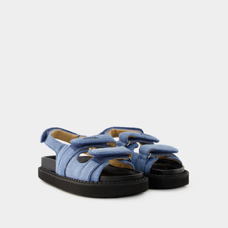 サンダル・ミュール Isabel Marant Isabel Marant Sandals Blue Lennyo studded suede sandals in blue - Isabel Marant | Mytheresa