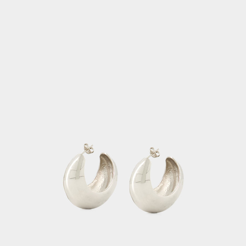Shiny Crescent Earrings - Isabel Marant - Brass - Silver