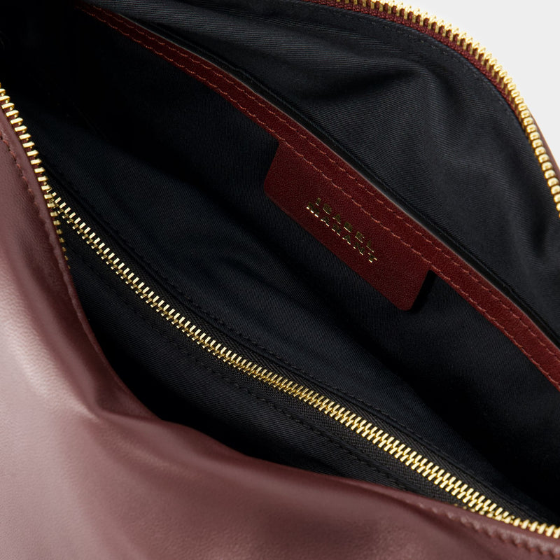 Leyden Shoulder Bag - Isabel Marant - Leather - Burgundy