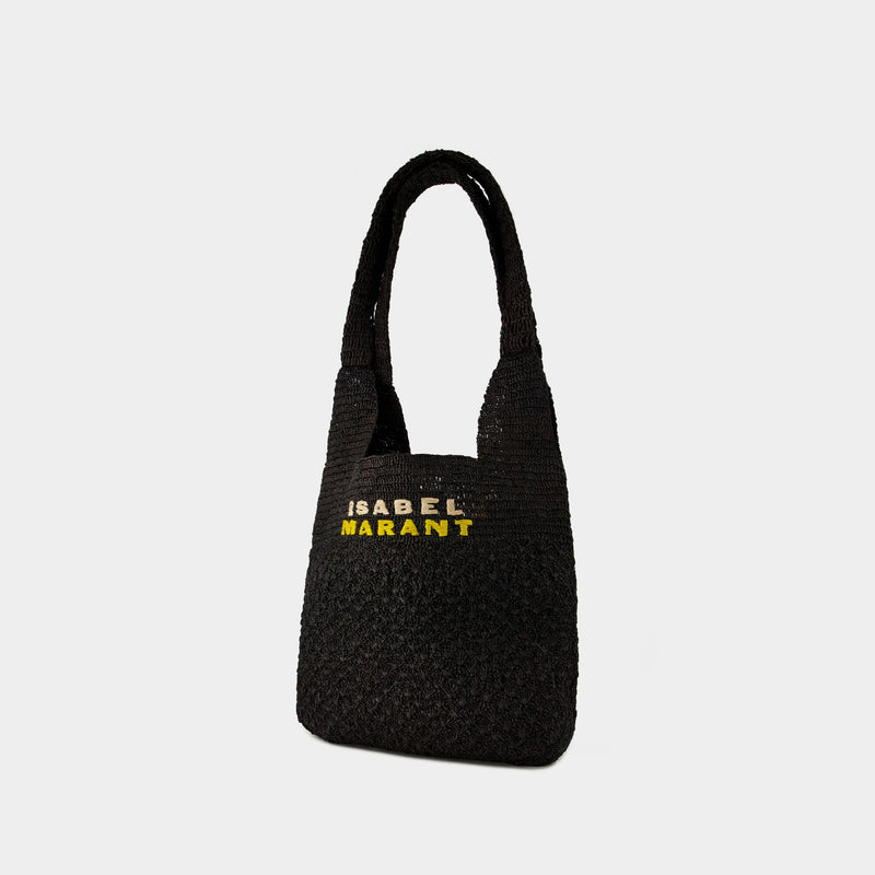 Praia Medium Shopper Bag - Isabel Marant - Raffia - Black