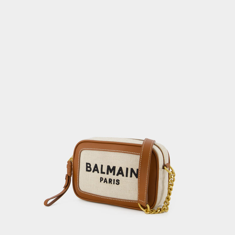 B-Army Camera Bag - Balmain - Canvas - Beige