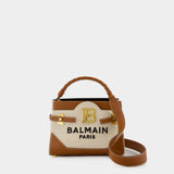 Bbuzz 22 Shoulder Bag - Balmain - Canvas - Beige