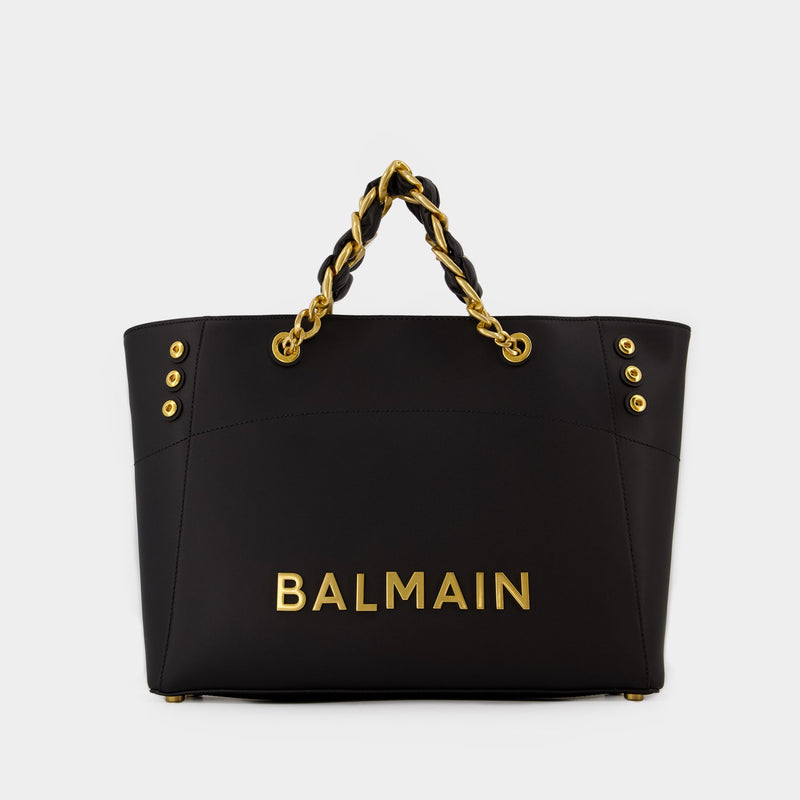 1945 Tote - Balmain - Leather - Black