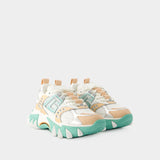 B-East PB Sneakers - Balmain - Leather - White/Green