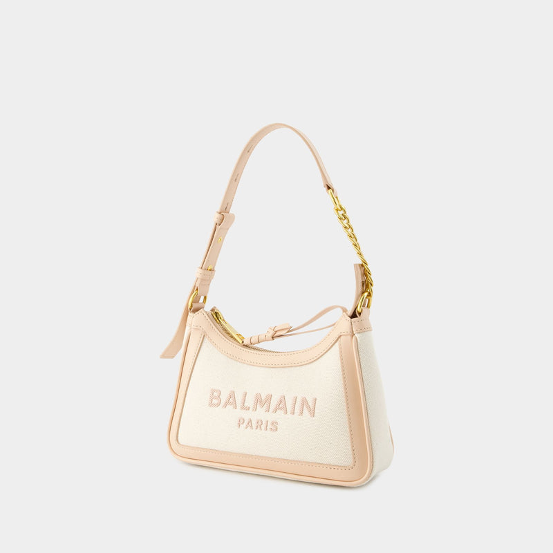 B-Army Shoulder Bag - Balmain - Canvas - Beige