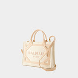 B-Army Small Shopper Bag - Balmain - Canvas - Beige