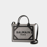 B-Army Small Shopper Bag - Balmain - Canvas - Black