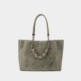 1945 Soft Shopper Bag - Balmain - Canvas - Blue Grey