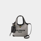 B-Army Mini Grocery Shopper Bag - Balmain - Canvas - Black