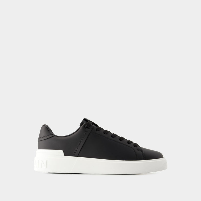 B-Court Sneakers - Balmain - Leather - Black