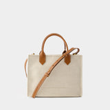 B-Army Small Shopper Bag - Balmain - Canvas - Beige