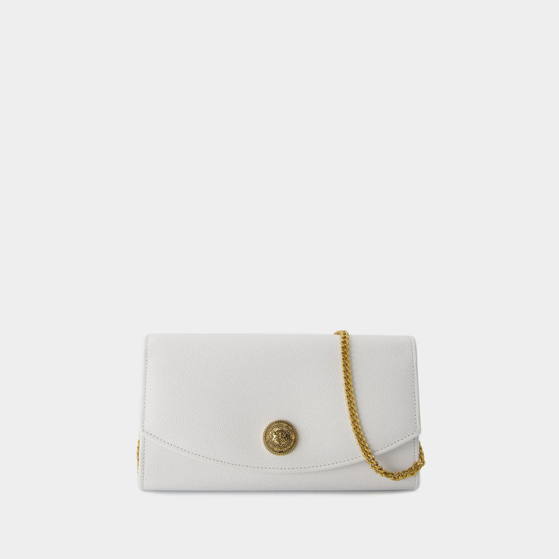 Embleme Wallet On Chain - Balmain - Leather - White