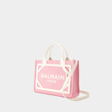 B-Army Small Shopper Bag - Balmain - Canvas - Pink