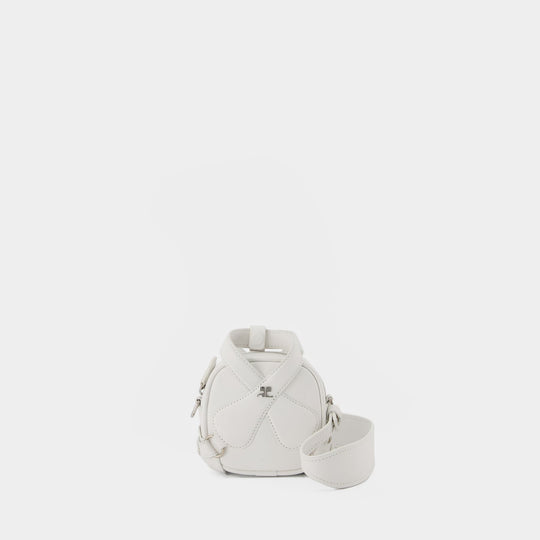 Mini X Loop Bag in White Leather