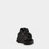 X Loop Baguette Bag in Black Leather