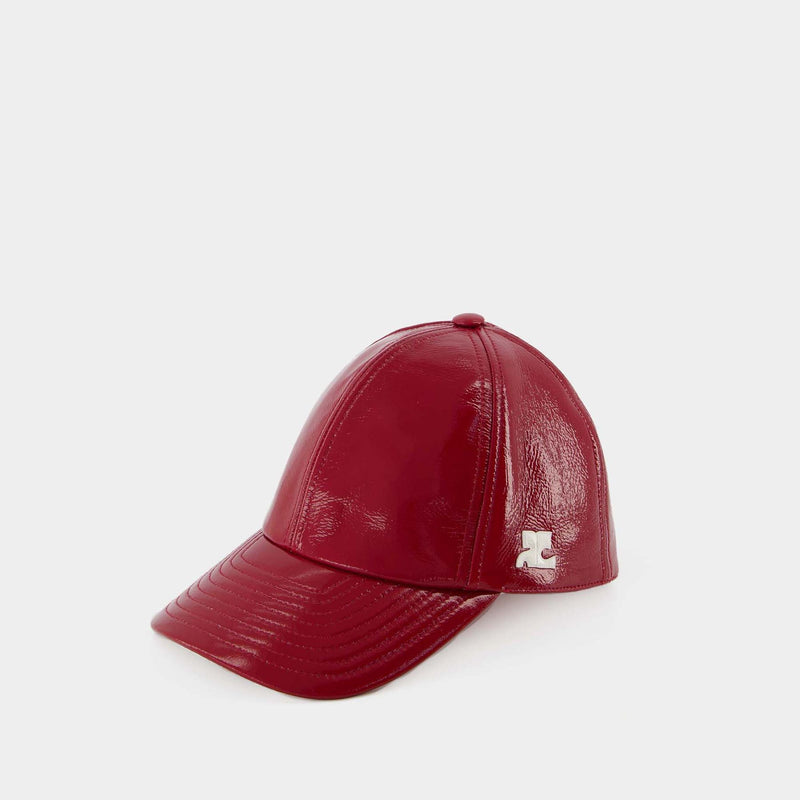 Signature Vinyl Hat - Courrèges - Red - Cotton