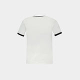 Réedition Contrast T-Shirt - Courreges - Cotton - Heritage White
