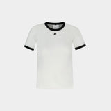 Réedition Contrast T-Shirt - Courreges - Cotton - Heritage White