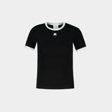Réedition Contrast T-Shirt - Courreges - Cotton - Black/White