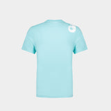 Classic Shell  T-Shirt - Courrèges - Blue/White - Cotton