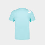 Classic Shell  T-Shirt - Courrèges - Blue/White - Cotton