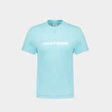 Classic Shell  T-Shirt - Courrèges - Blue/White - Cotton