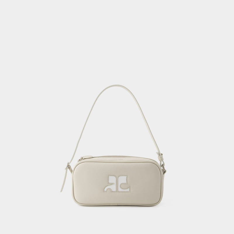 Baguette Hobo Bag - Courreges - Leather - Mastic Grey