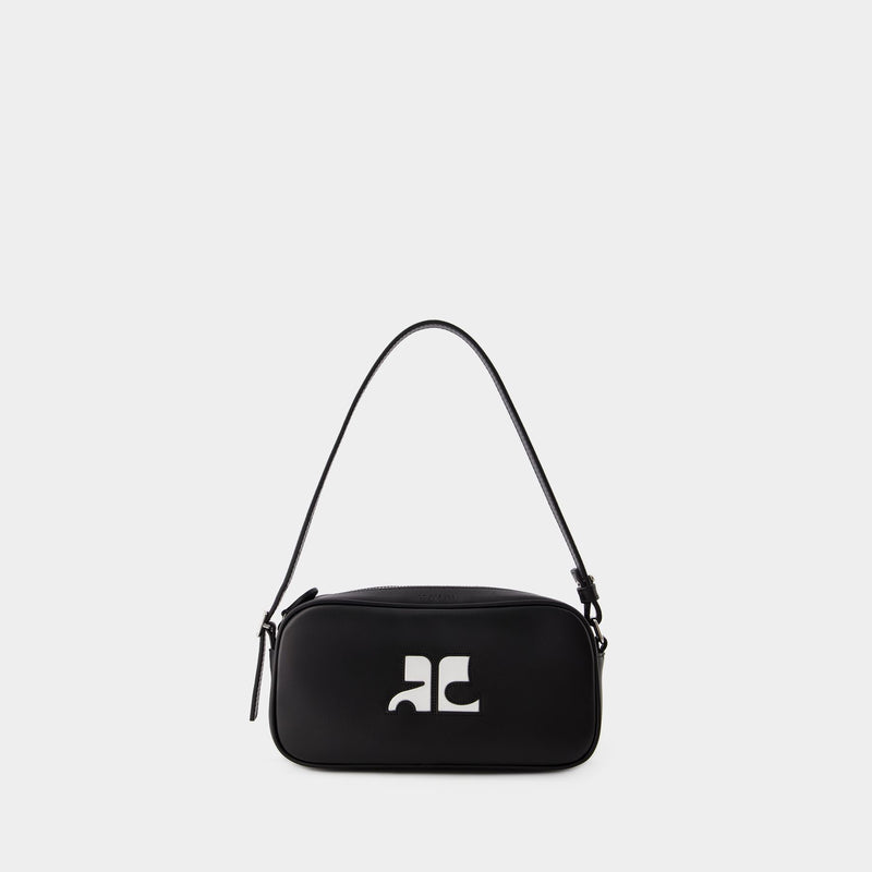 Baguette Hobo Bag - Courreges - Leather - Black