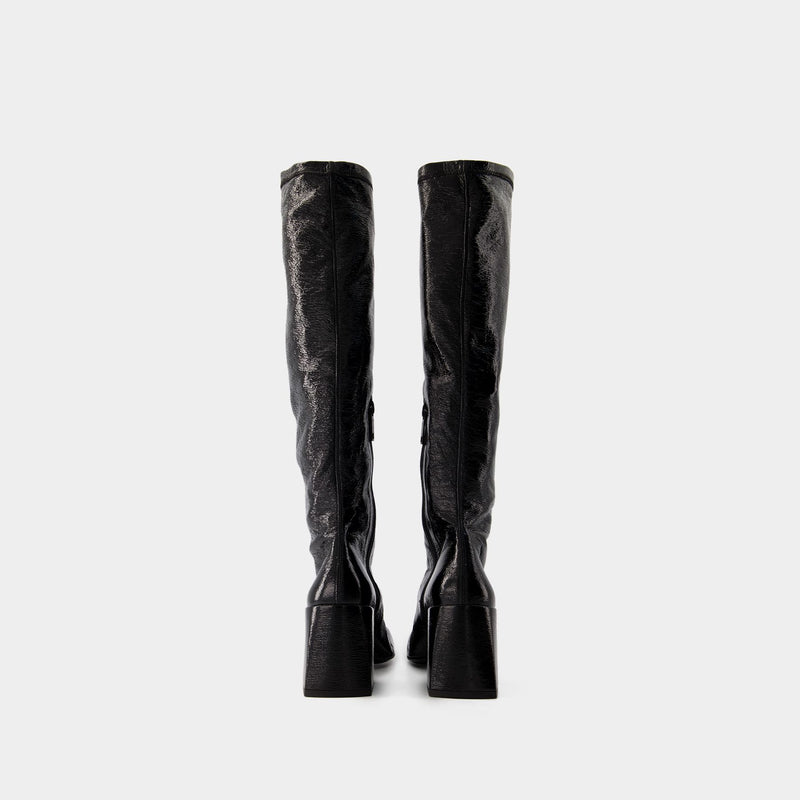 Heritage Vinyl Boots - Courreges - Leather - Black