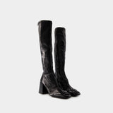 Heritage Vinyl Boots - Courreges - Leather - Black