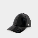 Réedition Vinyl Cap - Courreges - Cotton - Black