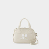 Réedition Bowling Bag - Courreges - Leather - Grey