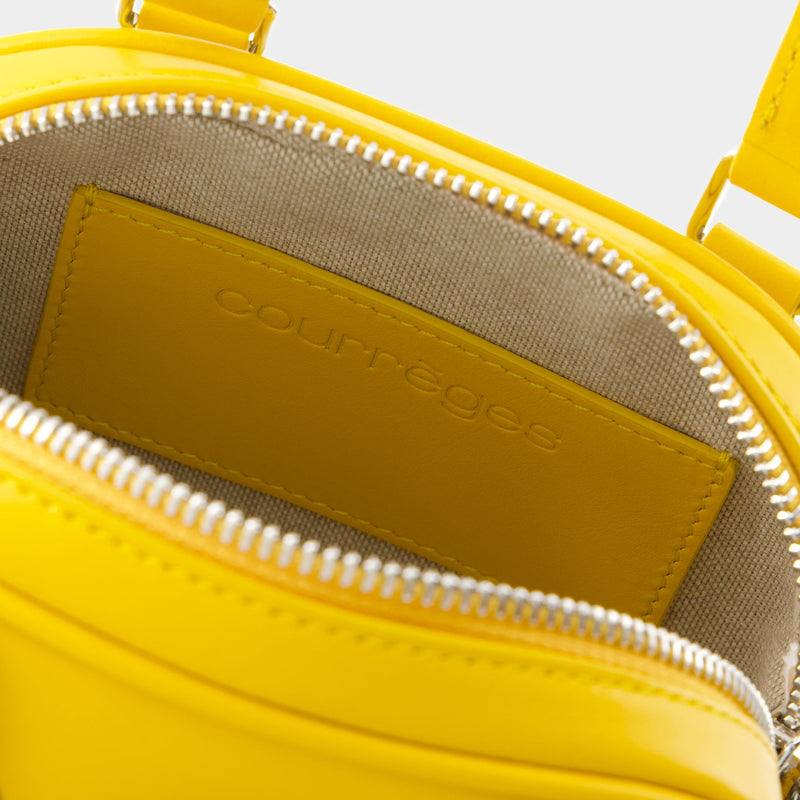 Mini Bowling Bag - Courreges - Leather - Yellow