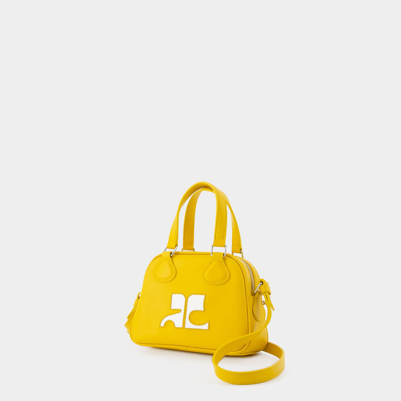 Mini Bowling Bag - Courreges - Leather - Yellow