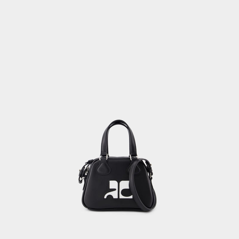 Mini Bowling Bag - Courreges - Leather - Black