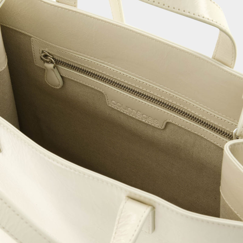 Heritage Shopper Bag - Courreges - Leather - Grey
