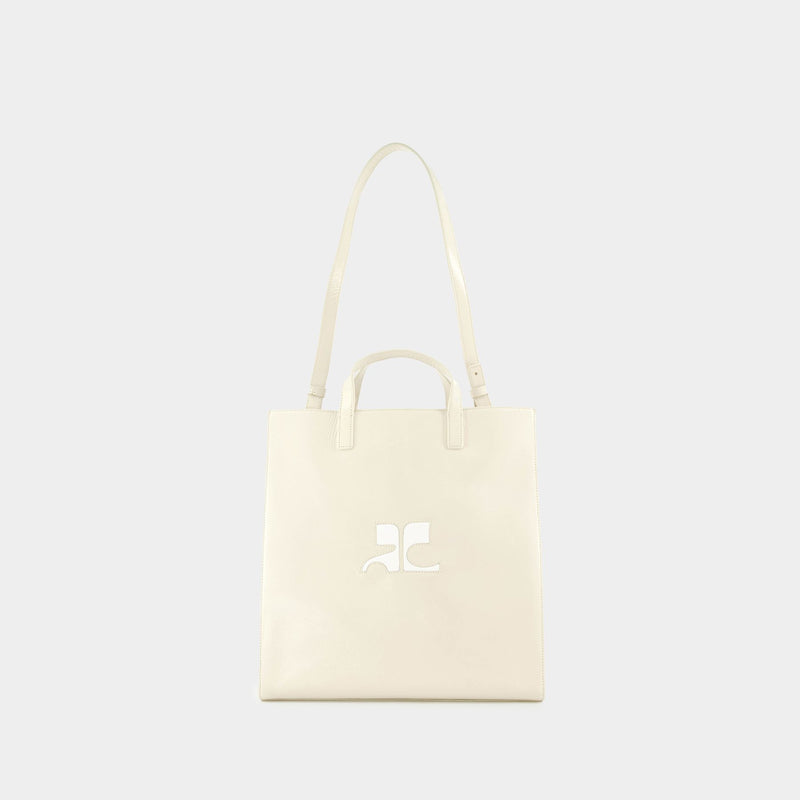 Heritage Shopper Bag - Courreges - Leather - Grey