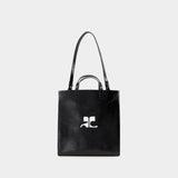 Heritage Naplack Shopper Bag - Courreges - Leather - Black