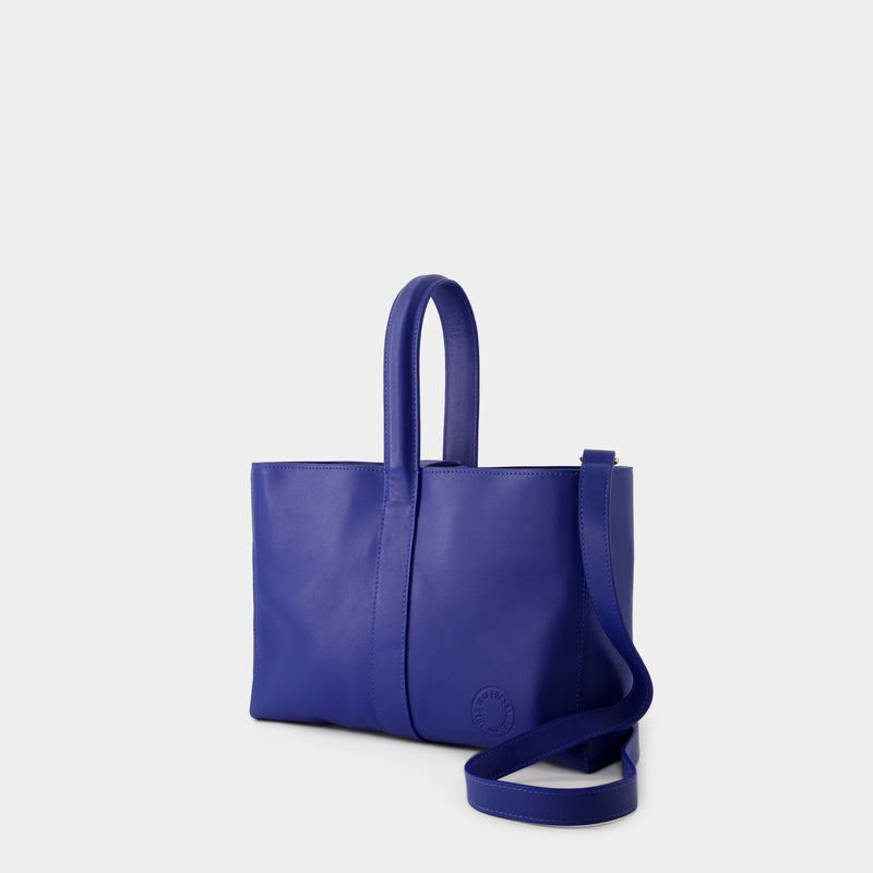 Leonore Bag- Ines de la Fressange - Leather - Blue Cobalt