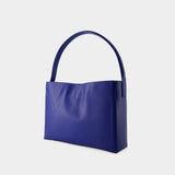 Leonore L Shoulder Bag - Ines de la Fressange - Leather - Blue Cobalt