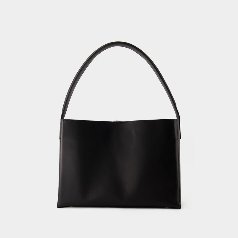 Leonore L Shoulder Bag - Ines de la Fressange - Leather - Black