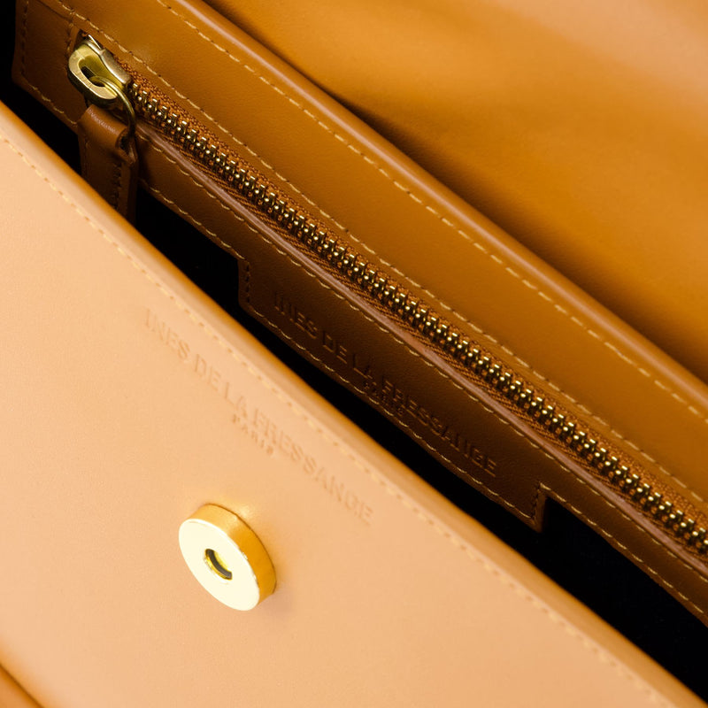 Senda Shoulder Bag  - Ines de la Fressange - Leather - Camel