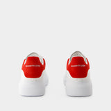 Oversized Sneakers - Alexander Mcqueen - Leather - White/Red